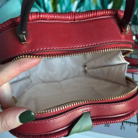 Kate Spade Wicker Red Apple crossbody bag - Picture 8 of 10